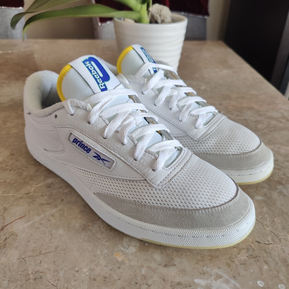 Reebok Classics x Prince Club C 85 White Tennis New Men Shoes Limited US size 11